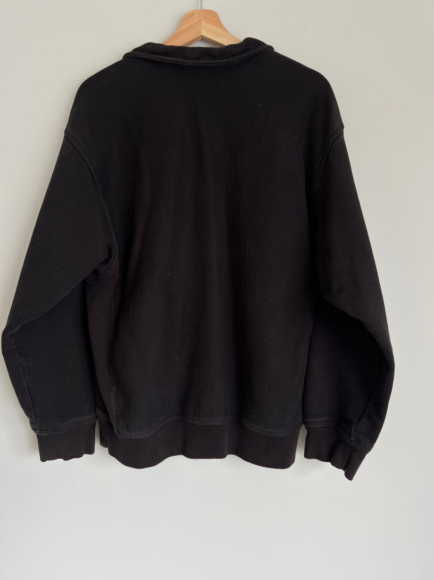 (L) Vintage Carhartt Black 1/4 Zip-Up Sweatshirt