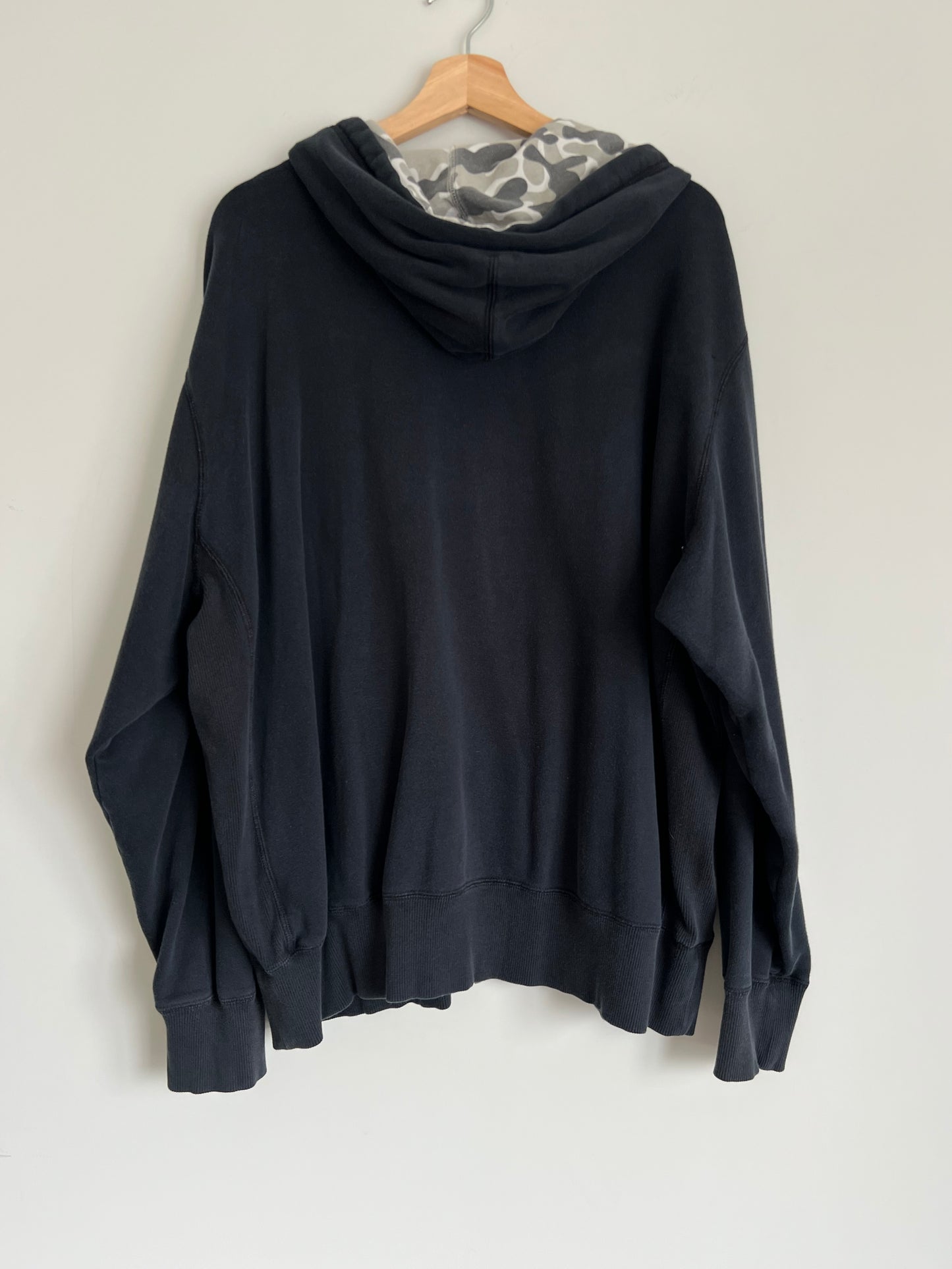 (XXL) Y2K Nike Spellout Black Zip-Up Hoodie