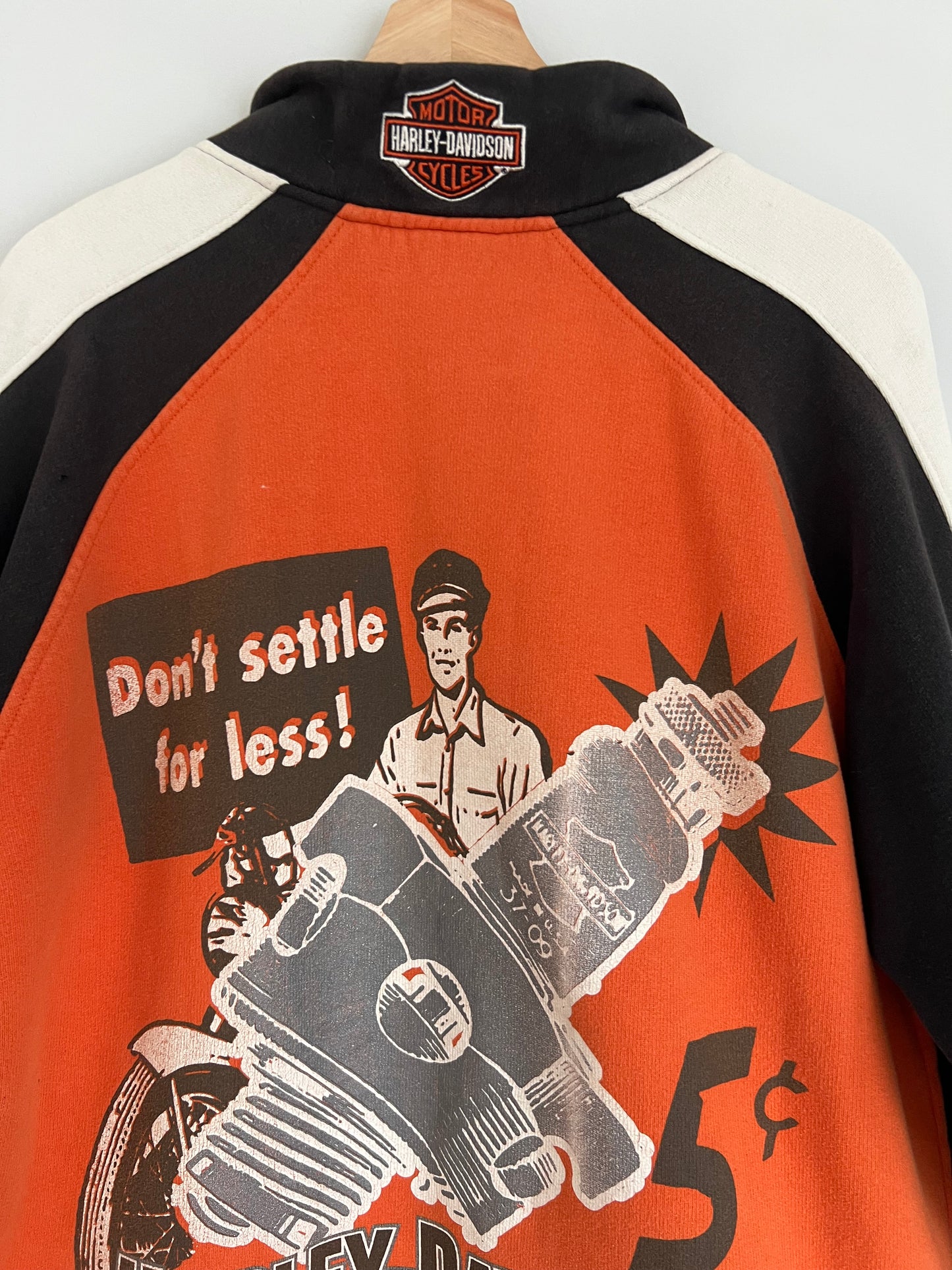 (L) Vintage Harley Davidson 1/4 Zip-Up
