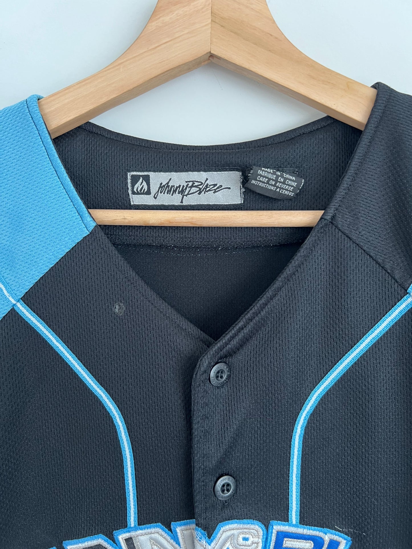 (XL) Y2K Johnny Blaze Blue Jersey
