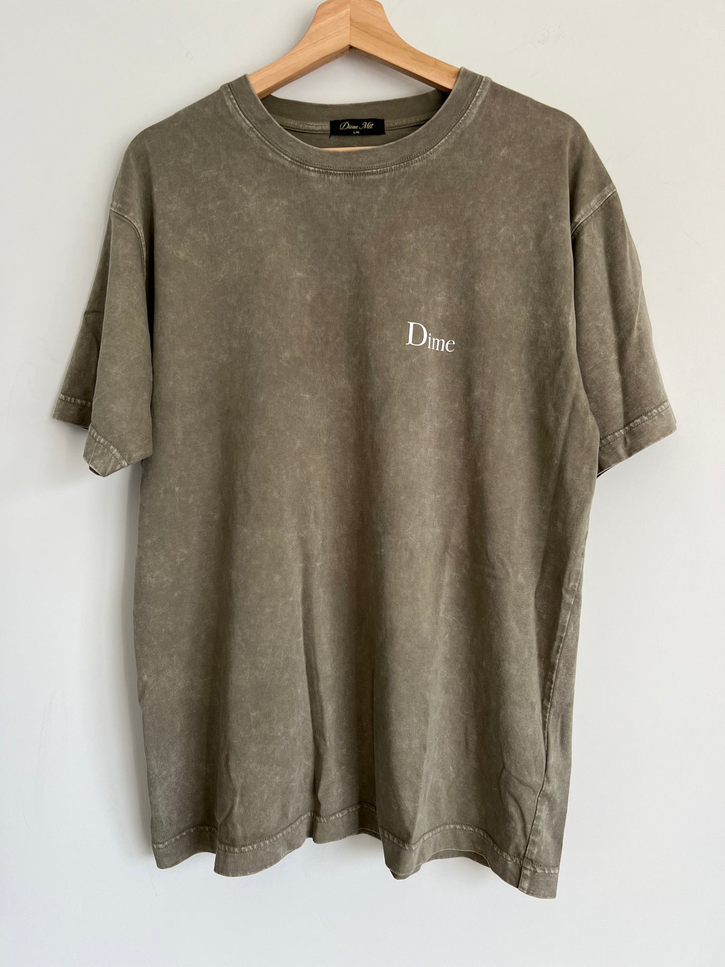 (L) Dime Green Washed T-Shirt