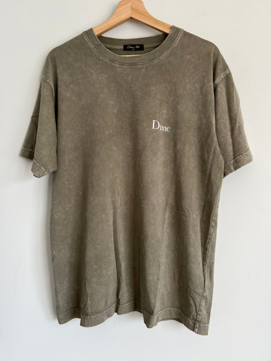(L) Dime Green Washed T-Shirt