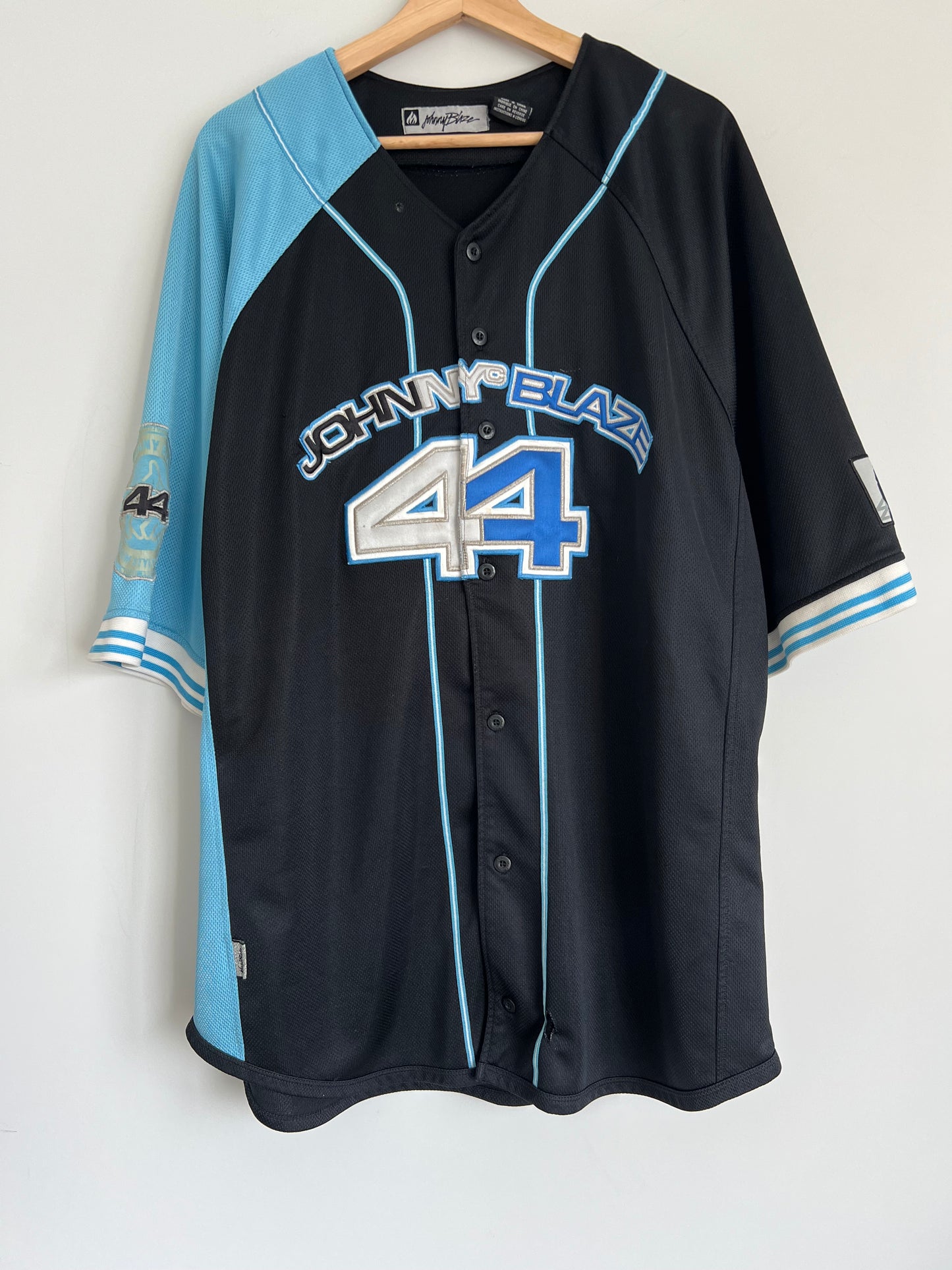 (XL) Y2K Johnny Blaze Blue Jersey