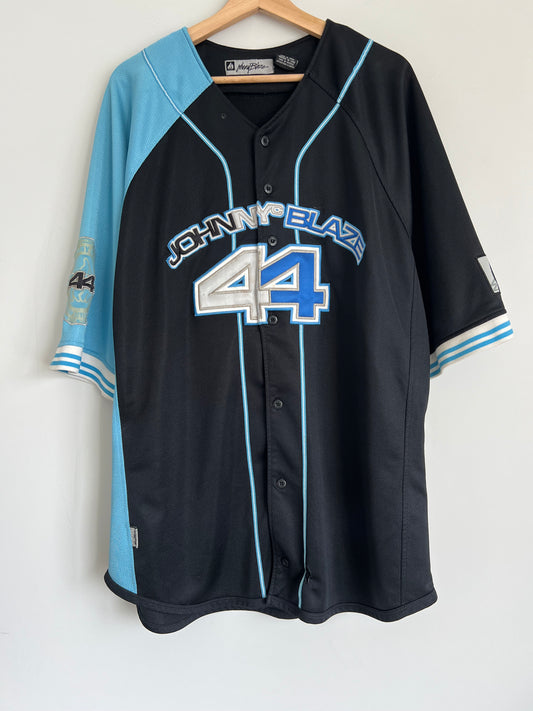(XL) Y2K Johnny Blaze Blue Jersey