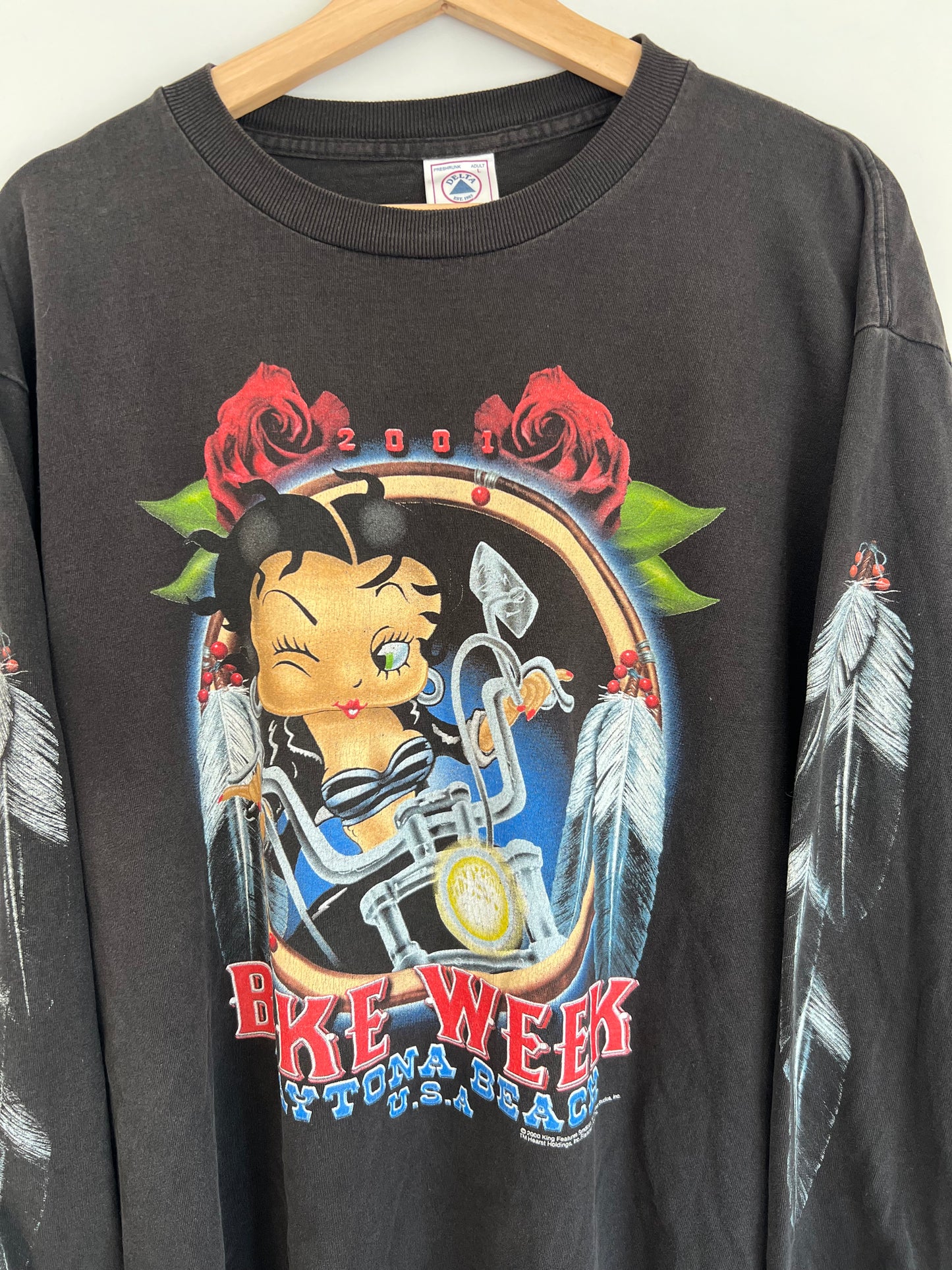 (L) 2000s Betty Boop Bike Week Longsleeve T-Shirt