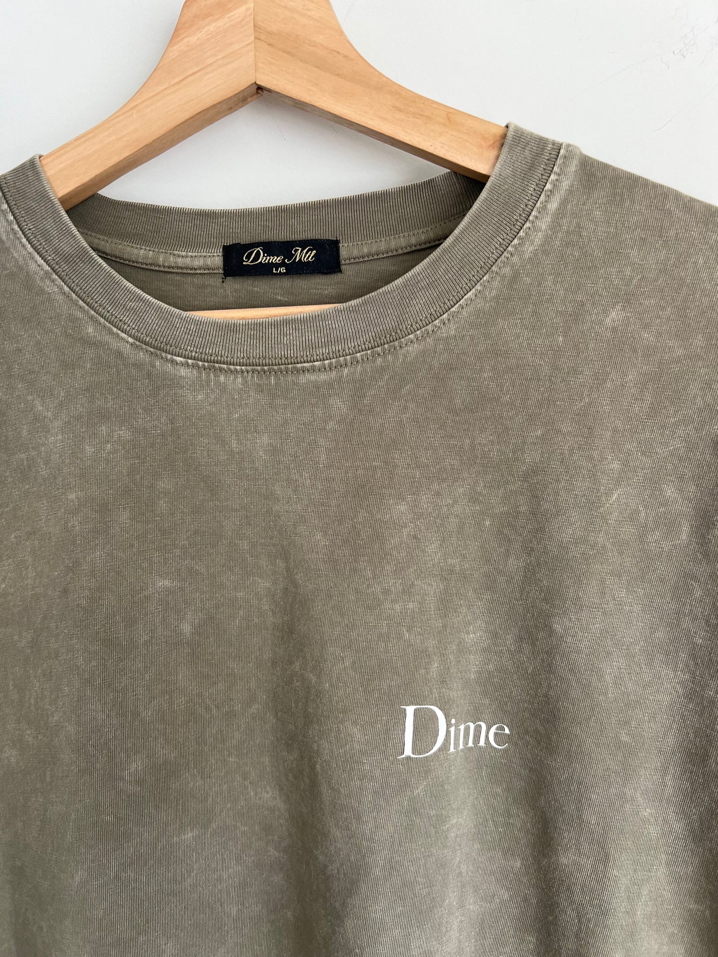(L) Dime Green Washed T-Shirt