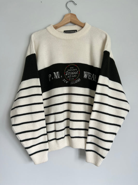 (L) 90s Private Member Knit Sweater