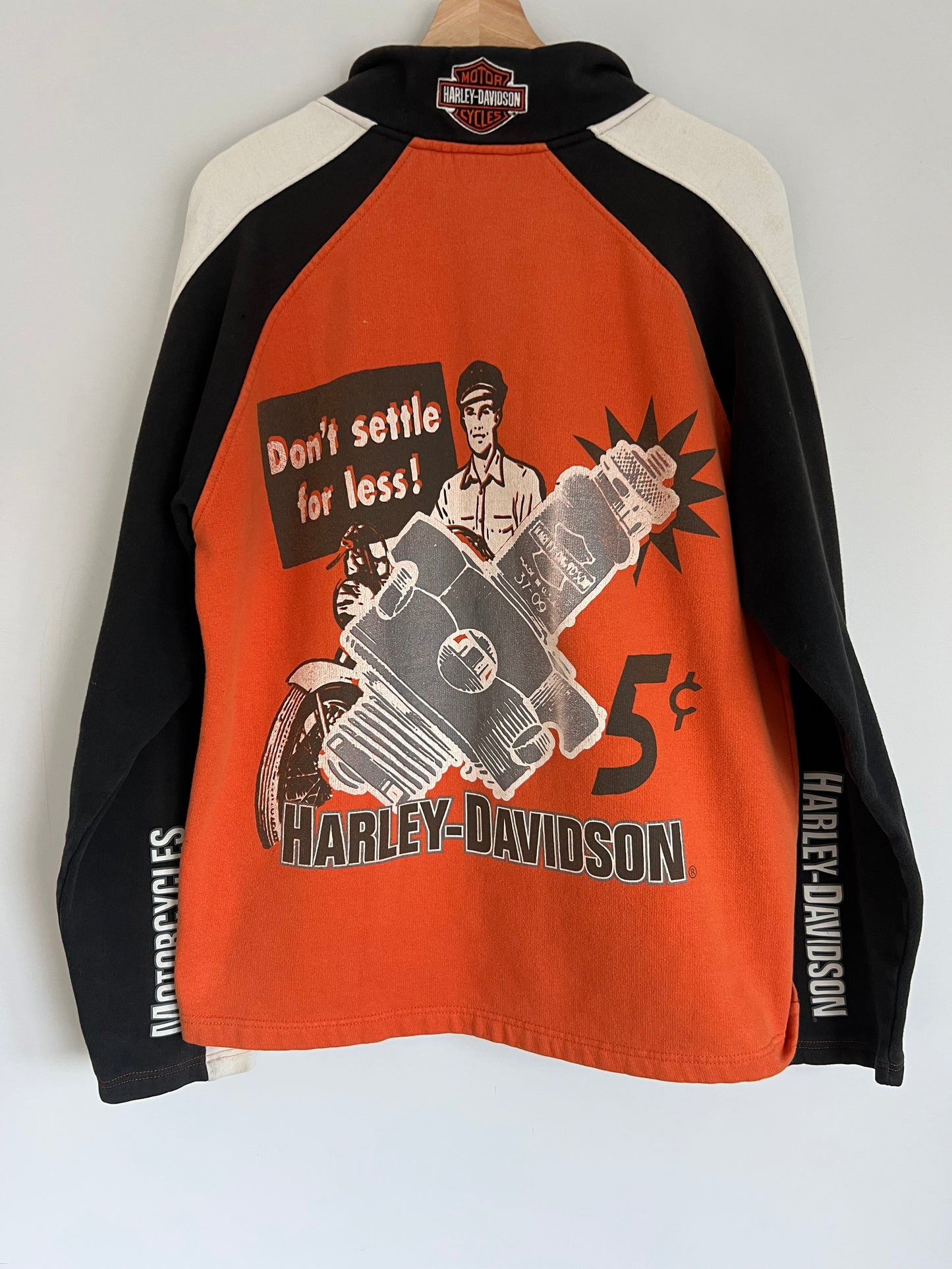 (L) Vintage Harley Davidson 1/4 Zip-Up