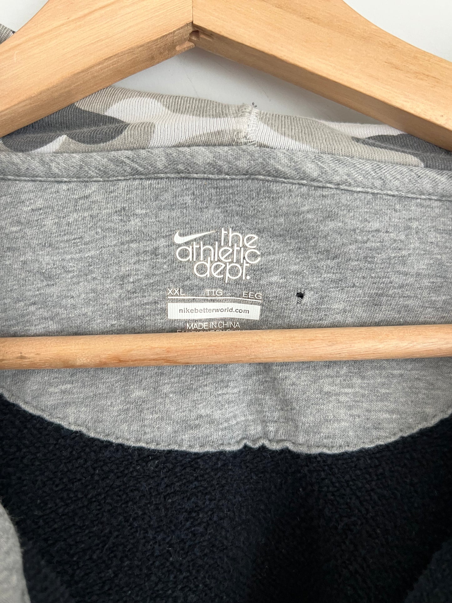 (XXL) Y2K Nike Spellout Black Zip-Up Hoodie