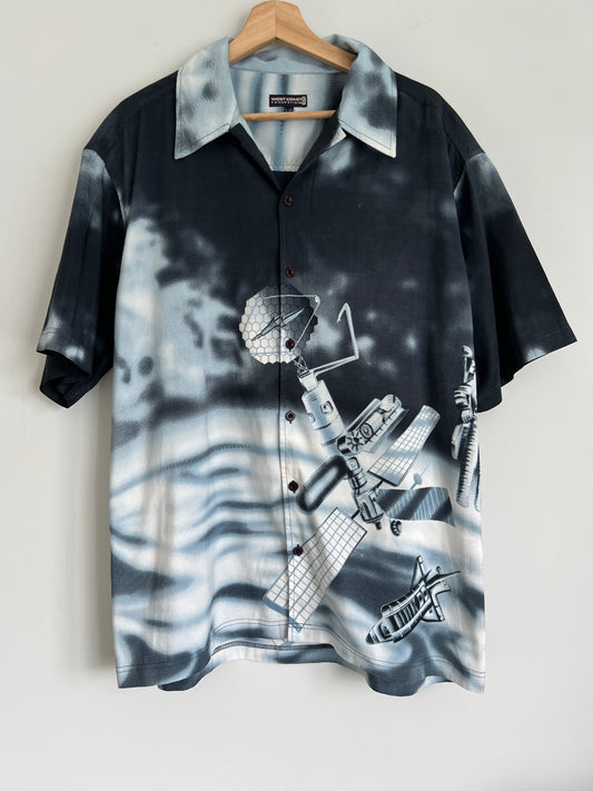 (L) Y2K West Coast Space Button-Up Shirt