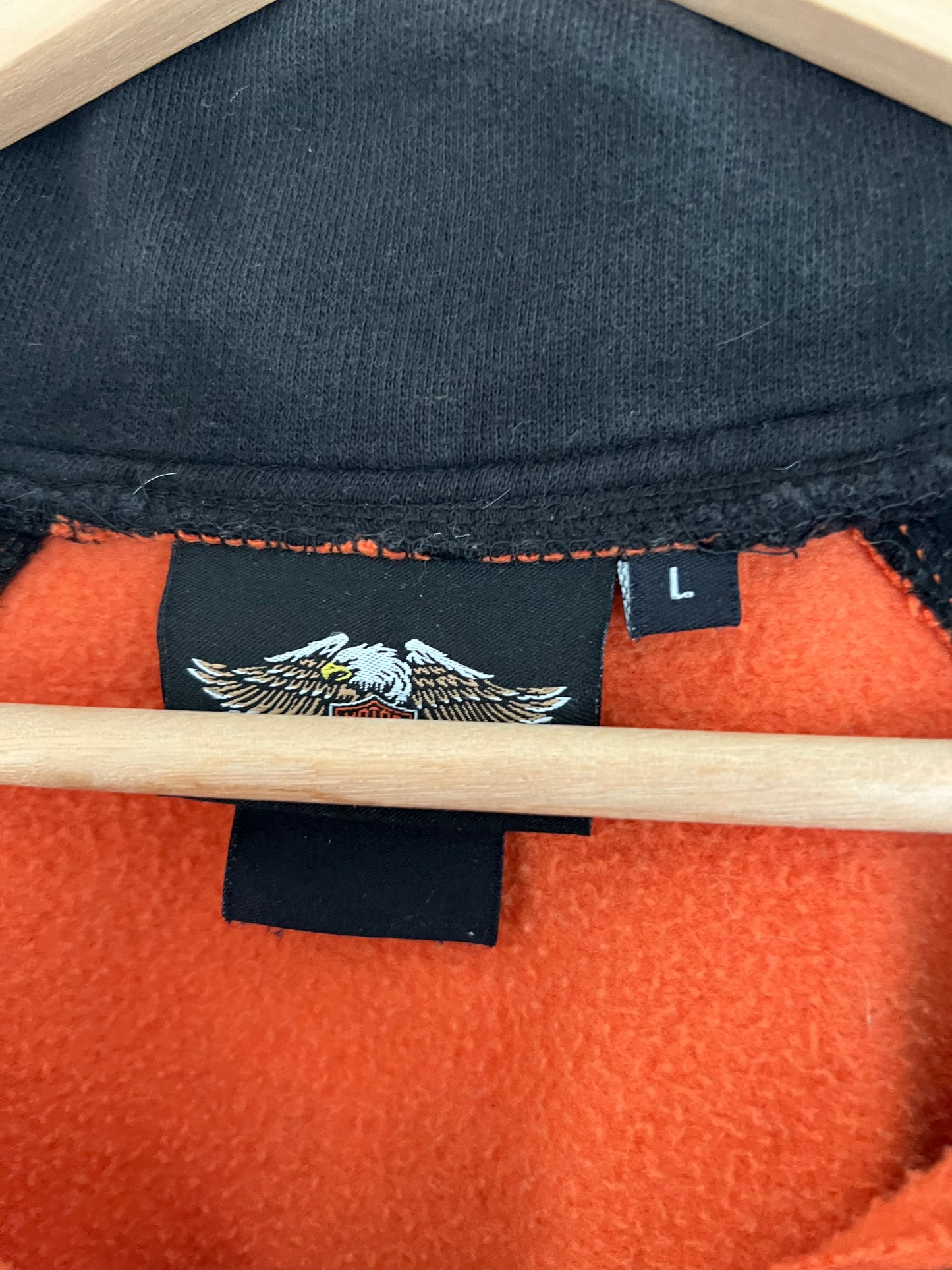 (L) Vintage Harley Davidson 1/4 Zip-Up