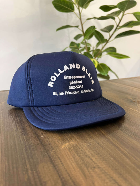 (O/S) 90s Navy Trucker Hat