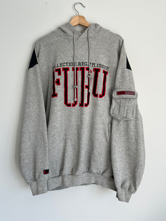 (XL) Y2K Fubu Big Spellout Hoodie
