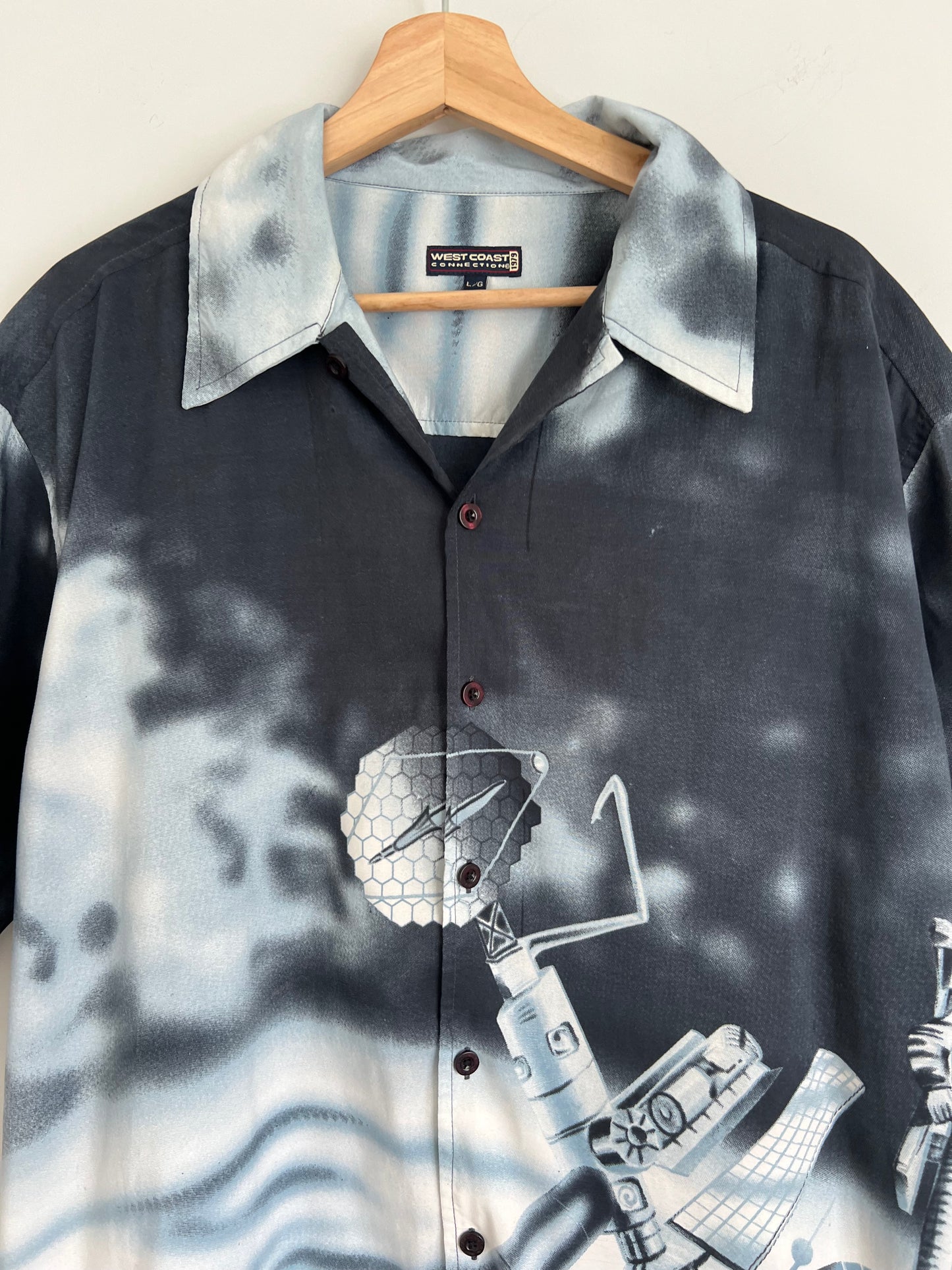 (L) Y2K West Coast Space Button-Up Shirt
