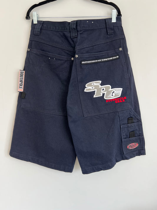 (30) Y2K SouthPole Navy Baggy Jorts