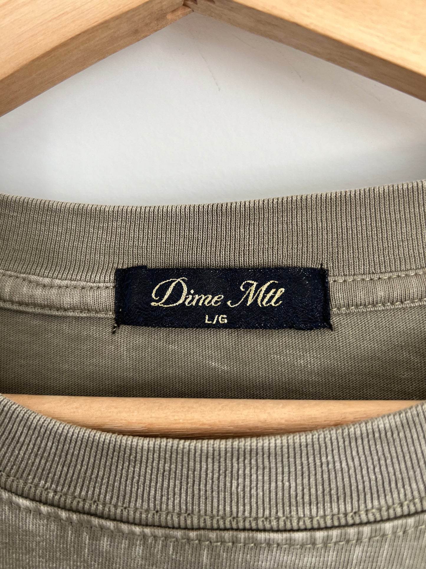 (L) Dime Green Washed T-Shirt