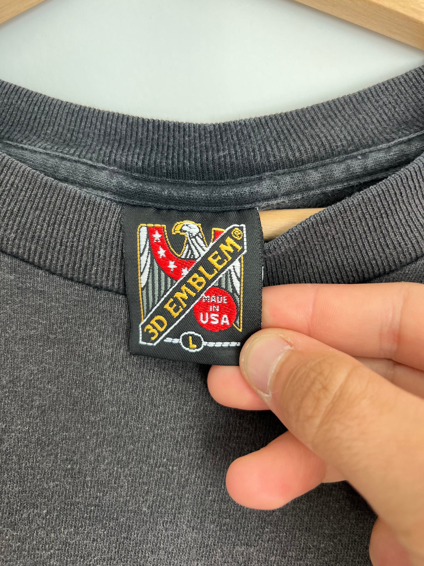 (L) 90s 3D Emblem Ride To Live T-Shirt
